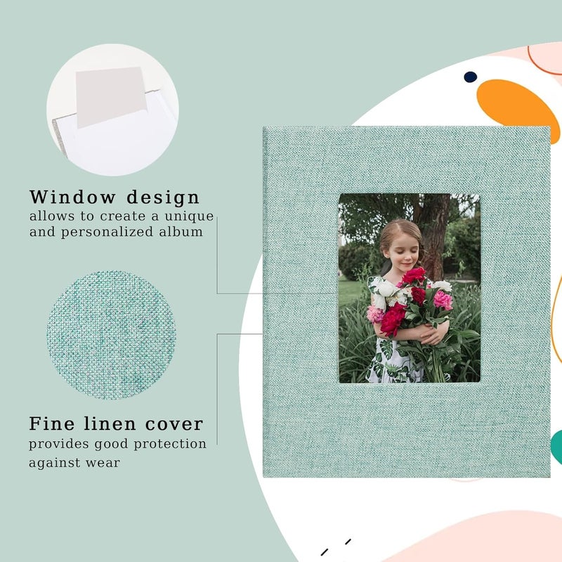 Cherrich Small Photo Album 4x6 100 Pockets Linen Cover Picture Book Holds 4x6 Photos for Wedding, Baby, Family, Graduation - Image 2